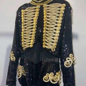 Black and gold Solider Jazz Costume